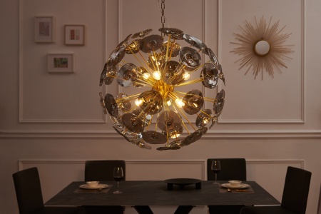 Moderne design hanglamp INFINITY HOME 65cm glazen goudkleurige hanglamp - Img 3