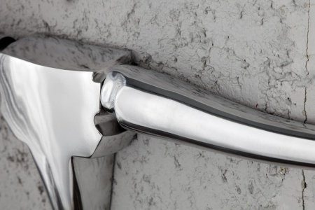 Moderne design wanddecoratie BULL L 100 cm zilver aluminium stierenkop - Img 3