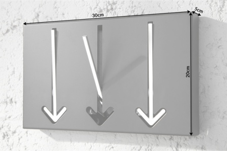 Moderne design wandkapstok ARROW 30 cm zwart met 3 haken - Img 6