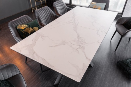 Moderne keramische eettafel Bella 180-225 cm uitschuifbaar in marmerlook - Img 3