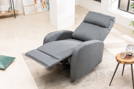 Moderne relaxfauteuil HOLLYWOOD II grijze tv-fauteuil met ligfunctie - Img 5