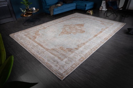 Oosters katoenen vloerkleed PURE 350x240cm antiek grijs geometrisch patroon - Img 4