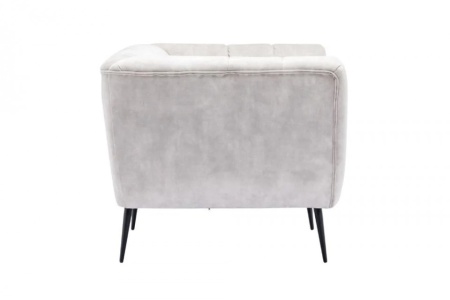 Retro fauteuil NOBLESSE 106cm champagne fluweel met sierstiksels - Img 6