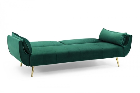Retro slaapbank 220cm smaragdgroene fluweel stof - Img 8