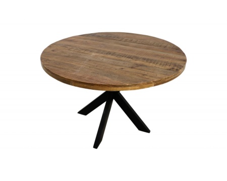 Ronde eettafel  ø100 cm - mangohout/ijzer - Img 2