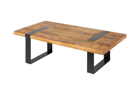 Salontafel Iron Craft 120cm Massief Mango Hout - Img 8