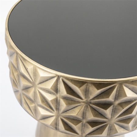 salontafel rond goud metaal - Img 4