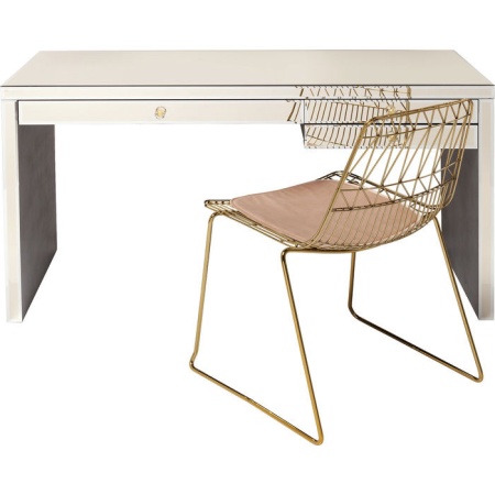 Spiegelend Bureau Luxe Champagne 140x60cm - Img 4