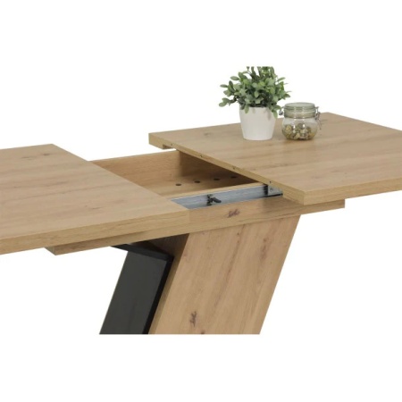 Uitschuifbare gelamineerd eettafel EIKEN kleur ARTISAN 140 naar 180cm - Img 3