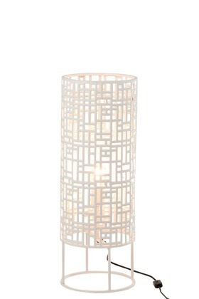 Vloerlamp Rond Metaal Wit 70cm - Img 3