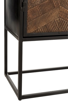 Wandkast /Mango Hout Zwart/Bruin - Img 4