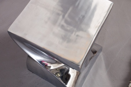 Aliminium Zilver Bijzettafel zoals hocker - Img 5