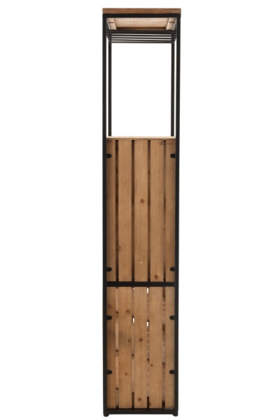 Barkast Voor Glazen+Flessen Hout/Metaal Naturel/Zwart 160cm - Img 3