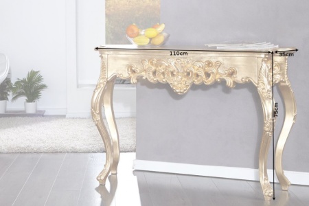 Barok Kaptafel,Consoletafel Sidetable Goud 110 cm Handgemaakt - Img 8