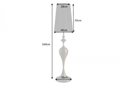 Barokke vloerlamp BEAUTY 160cm zwart goud geborstelde vloerlamp - Img 2