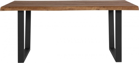 Boomstam Acacia Look eettafel 180cm met zwarte metalen onderstel - Img 3