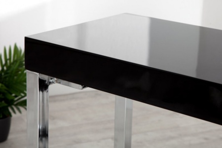 Bureau hoogglans zwart 120 cm - Img 2