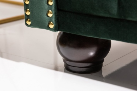 Chesterfield 3-zitsbank 205 cm fluweelgroen fluweel met knoopsluiting en veerkern - Img 6