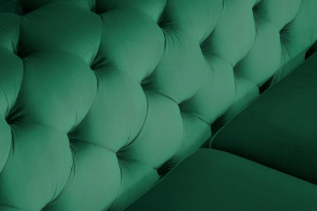 Chesterfield bank MODERN BAROK 240 cm fluweel smaragdgroen 3-zits - Img 6