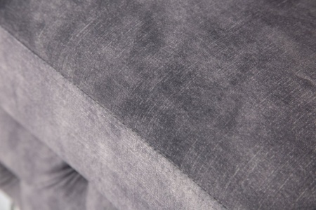 Chesterfield fluwelen Poef 92cm donkergrijze - Img 5