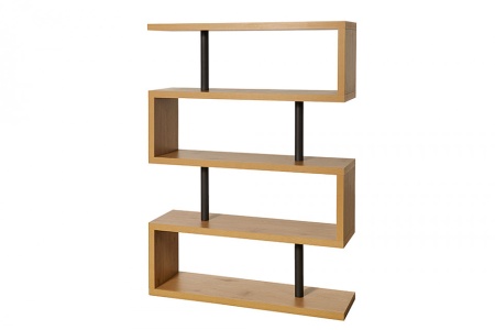 Design plank S 165 cm eiken look boekenkast met vijf planken - Img 5