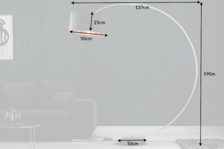 Dimbare booglamp Black 190 cm zwart goud retro booglamp - Img 2
