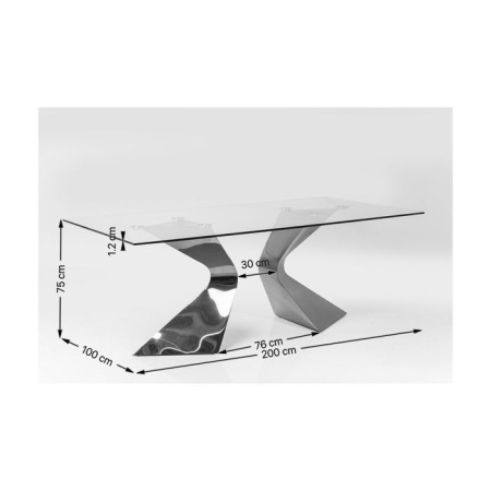 Eettafel Gloria Goud 200x100cm - Img 6