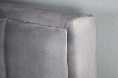 Elegant bed 180x200 cm zilvergrijs fluweel incl Lattebodem - Img 6