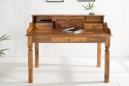 Elegant secretaresse HEMINGWAY L 115 cm Bureau Sheesham massief hout - Img 4
