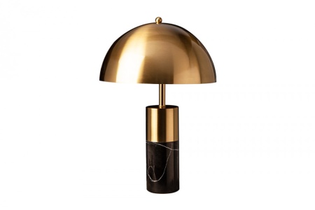 Elegante tafellamp QUE 52cm goud zwart met marmeren voet - Img 5