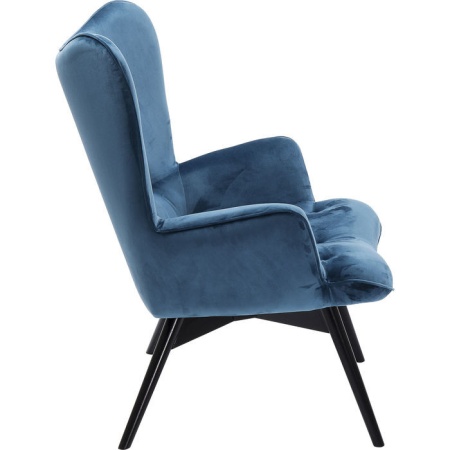 Fauteuil Zwart Vicky Velvet Blauwgroen - Img 6