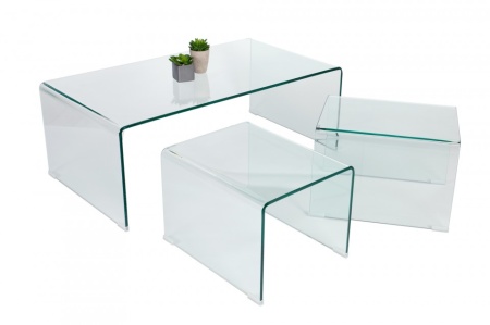 Glazen Salontafel model trio 90cm - Img 2
