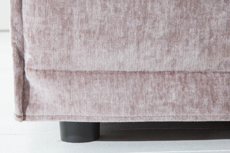 Grote Poef hocker HEAVEN 100cm taupe fluweel in landelijke stijl - Img 4