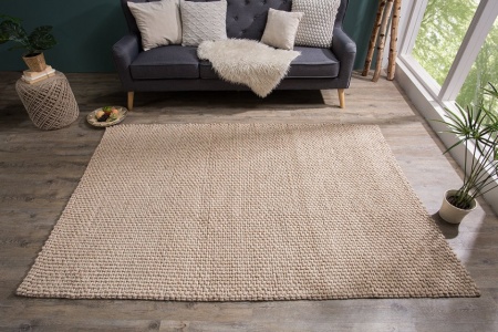 Handgemaakt tapijt van wol 240x160cm beige - Img 3