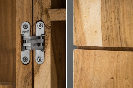 Handgemaakte barkast Moskou 130 cm acacia massief hout 3D effect - Img 7