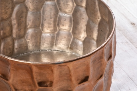 Handgemaakte salontafel ORGANIC ORIENT 53cm koper gehamerd design - Img 7