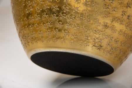Handgemaakte vazen ​​set van 2 ORIENTAL 33 cm goud met voetbescherming - Img 3