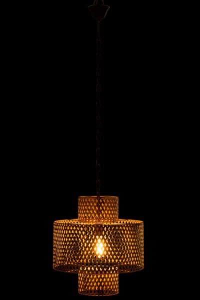 Hanglamp Breed Antiek Zink Goud 147cm - Img 3