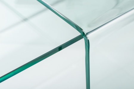 Hoge kwaliteit set van 2 glazen salontafel FANTOME 100 cm transparant - Img 7
