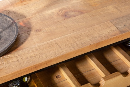 Industriële wijnkast BODEGA 127 cm naturel grenen wijnrek voor 55 flessen - Img 6
