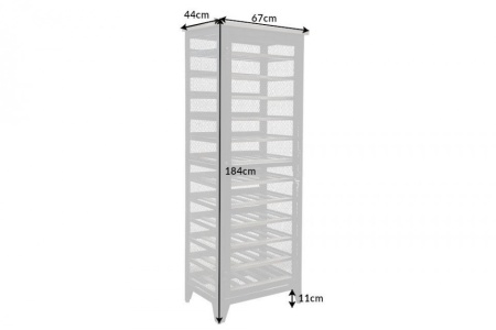 Industriële wijnkast BODEGA 184 cm gerecycled grenen hout grijs wijnrek voor 72 flessen - Img 2