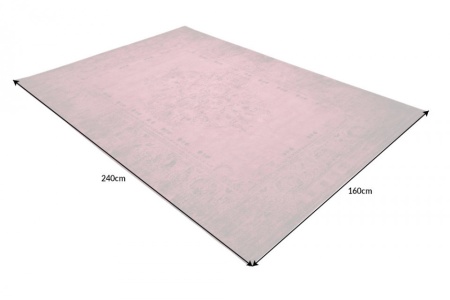 Luxe katoenen tapijt 240x160cm roze oosters patroon - Img 2