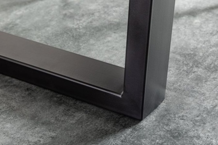 Massieve eettafel FIRE &amp; EARTH 200cm sheesham hout grijze rookafwerking unieke nerf - Img 4