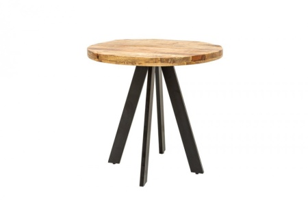 Massieve eettafel IRON CRAFT 80 cm rond natuurlijk mangohout - Img 8