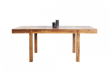 Massieve eettafel PURE 120-200cm Sheesham met verlengplaten met een unieke nerf - Img 5