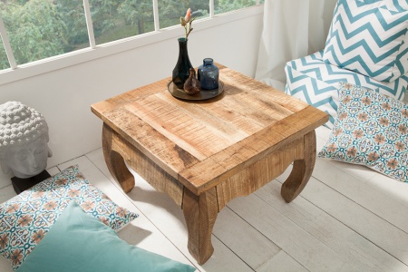 Massieve salontafel OPIUM ANTIQUE 60 cm naturel mangohout - Img 4