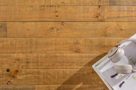 Massieve salontafel THOR 110cm naturel gerecycled grenen industrieel design X-frame - Img 8