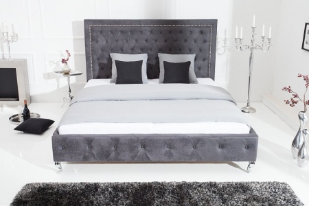 Model Chesterfield tweepersoonsbed 180x200cm antiek grijze klinknagels - Img 4