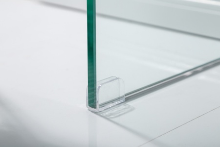 Moderne Design Glazen bureau zoals sidetable 100 cm volledig transparant glas - Img 6