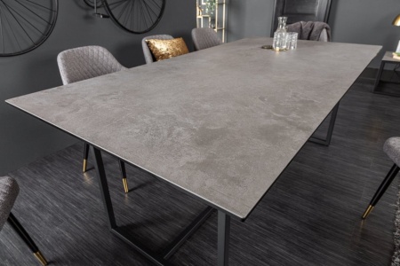 Moderne eettafel SYMBIOSE 200cm keramiek in betonlook 200cm - Img 2